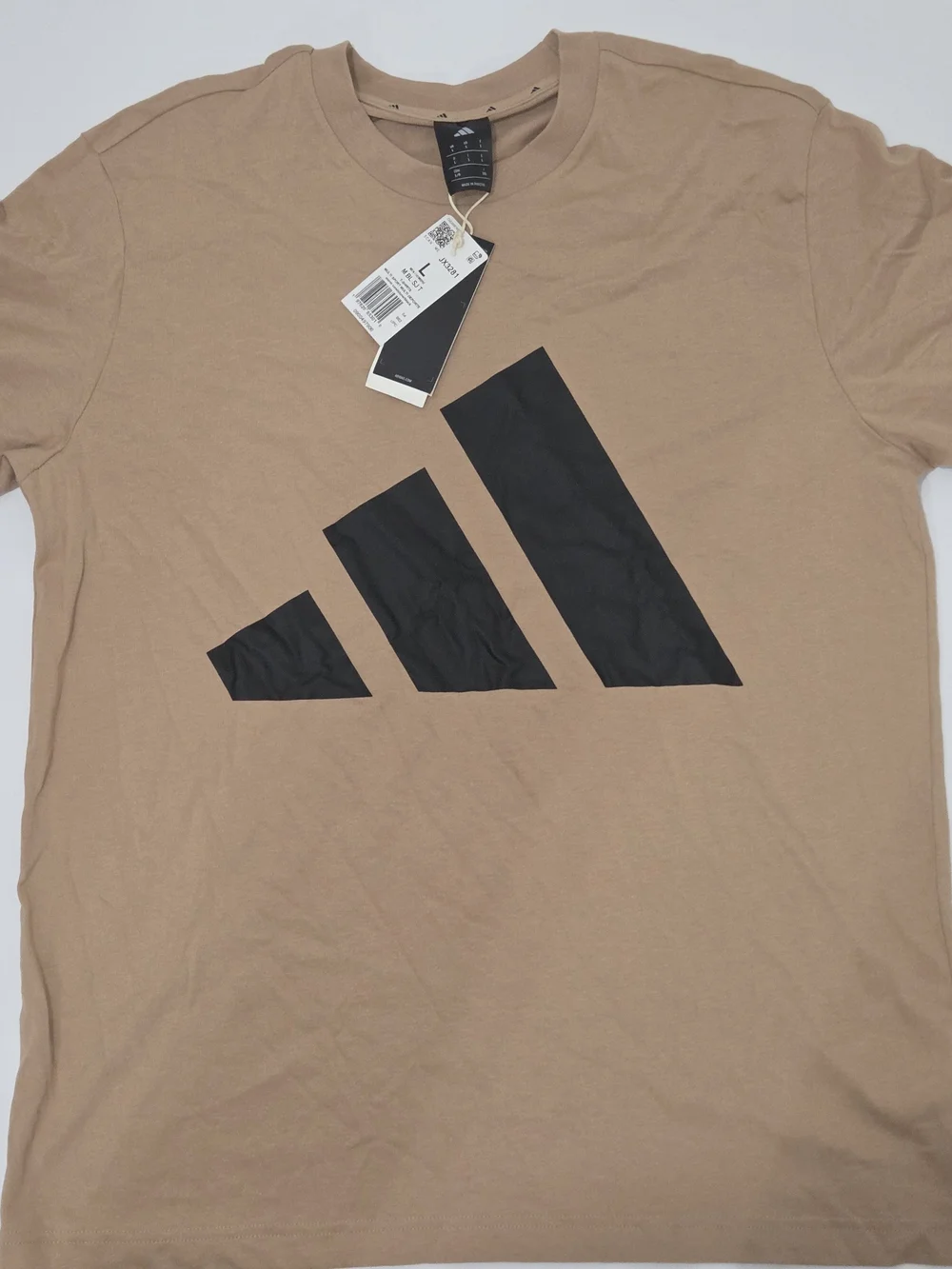 Adidas Men’s Tan Logo Graphic T-Shirt